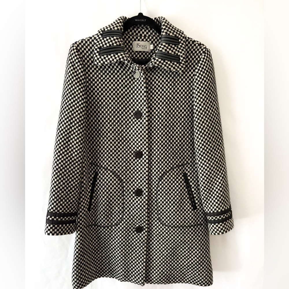 JSONG Collection Coat Wool Black and White Size S